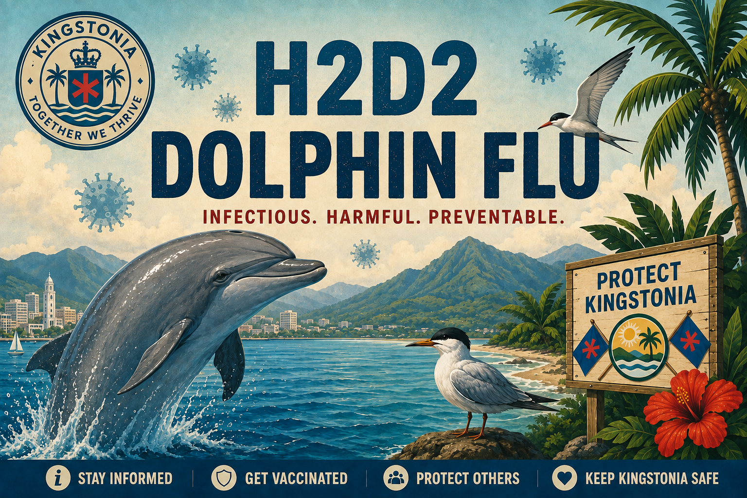 Kingstonia Dolphin Flu Illustration